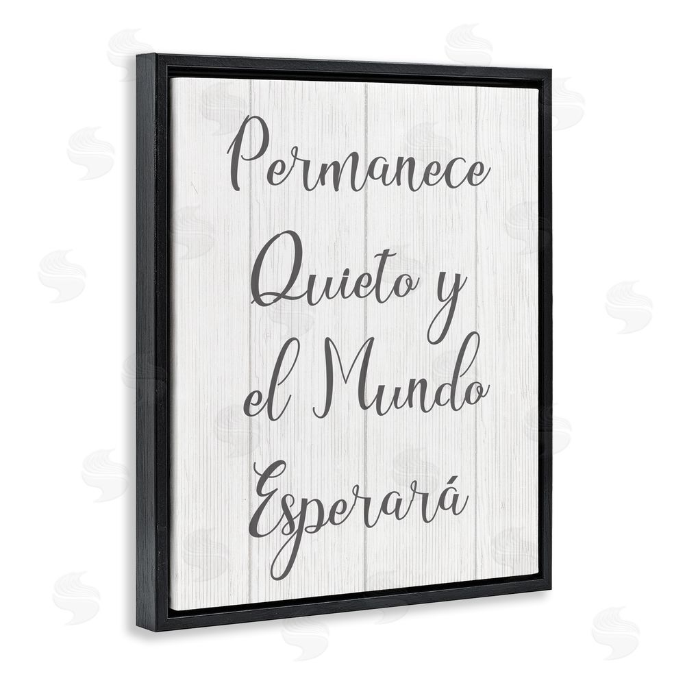 Stupell Studio Permanece en Quietud Black Floating Frame Canvas Wall Art Print