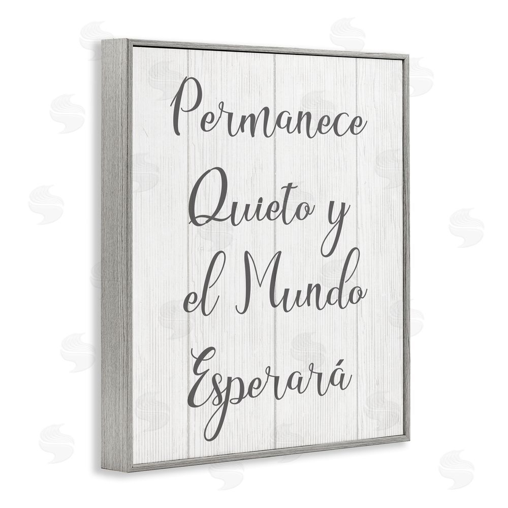 Stupell Studio Permanece en Quietud Gray Framed Giclee Wall Art Print
