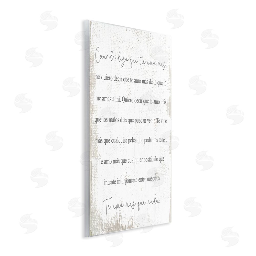 Stupell Studio Te Amo Más Que Nada Wooden Wall Plaque Art Print