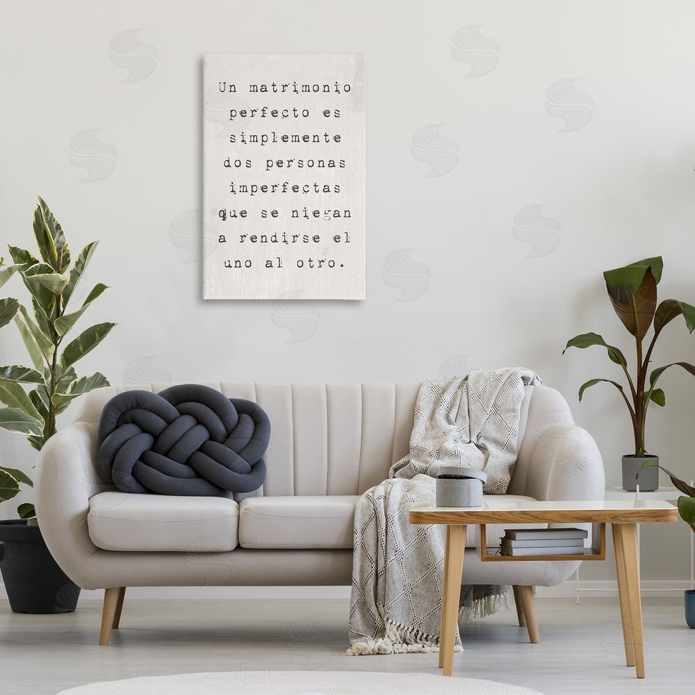 Stupell Studio Un Matrimonio Perfecto Canvas Wall Art Print in Room