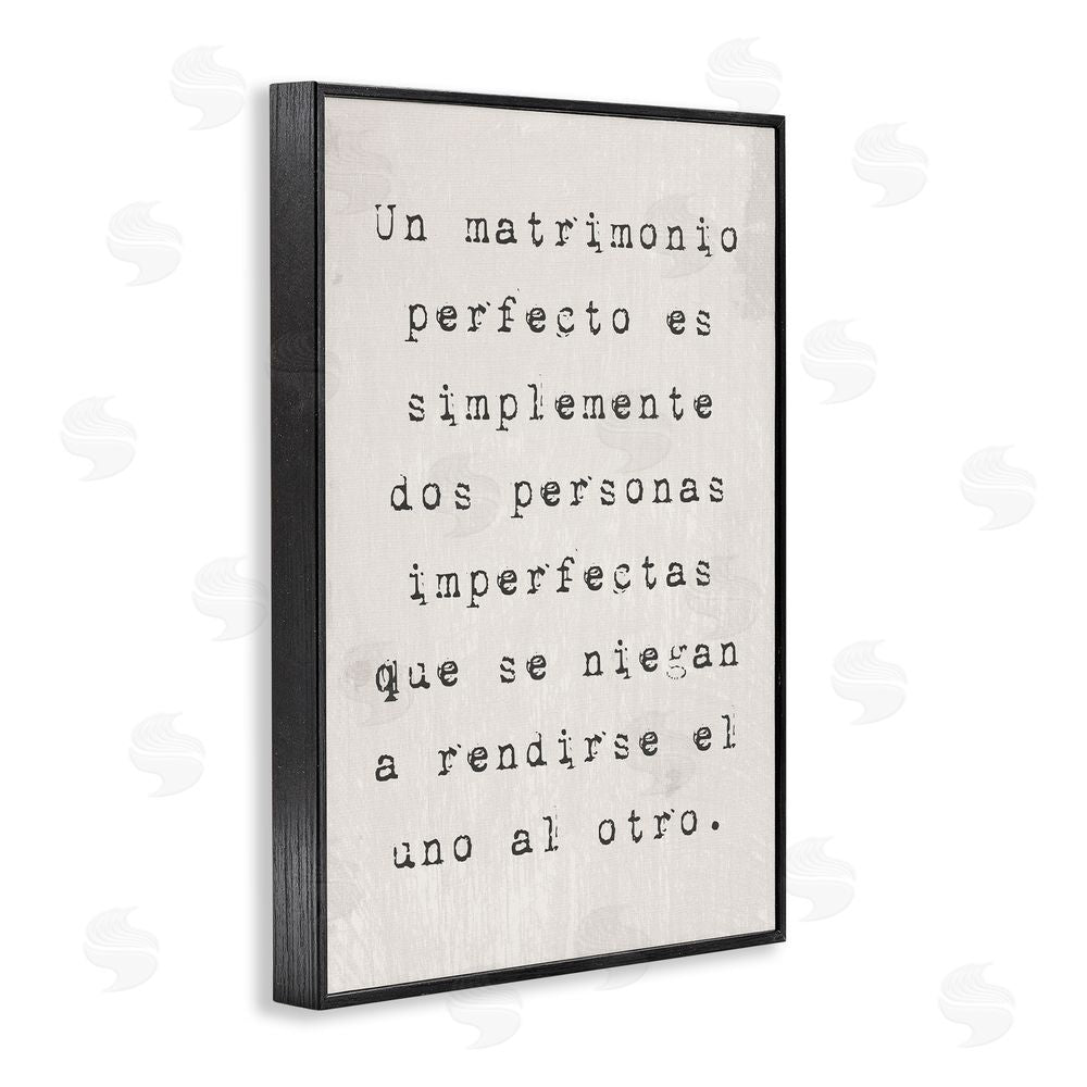 Stupell Studio Un Matrimonio Perfecto Black Framed Giclee Wall Art Print