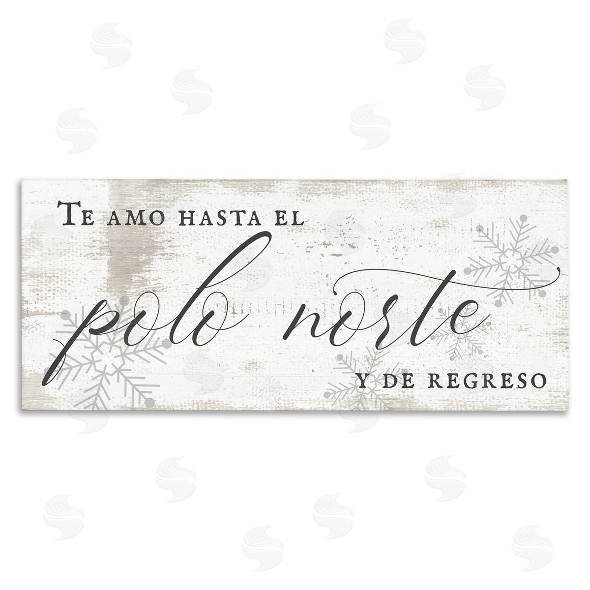 Stupell Studio Te Amo Hasta el Polo Norte Canvas Wall Art Print
