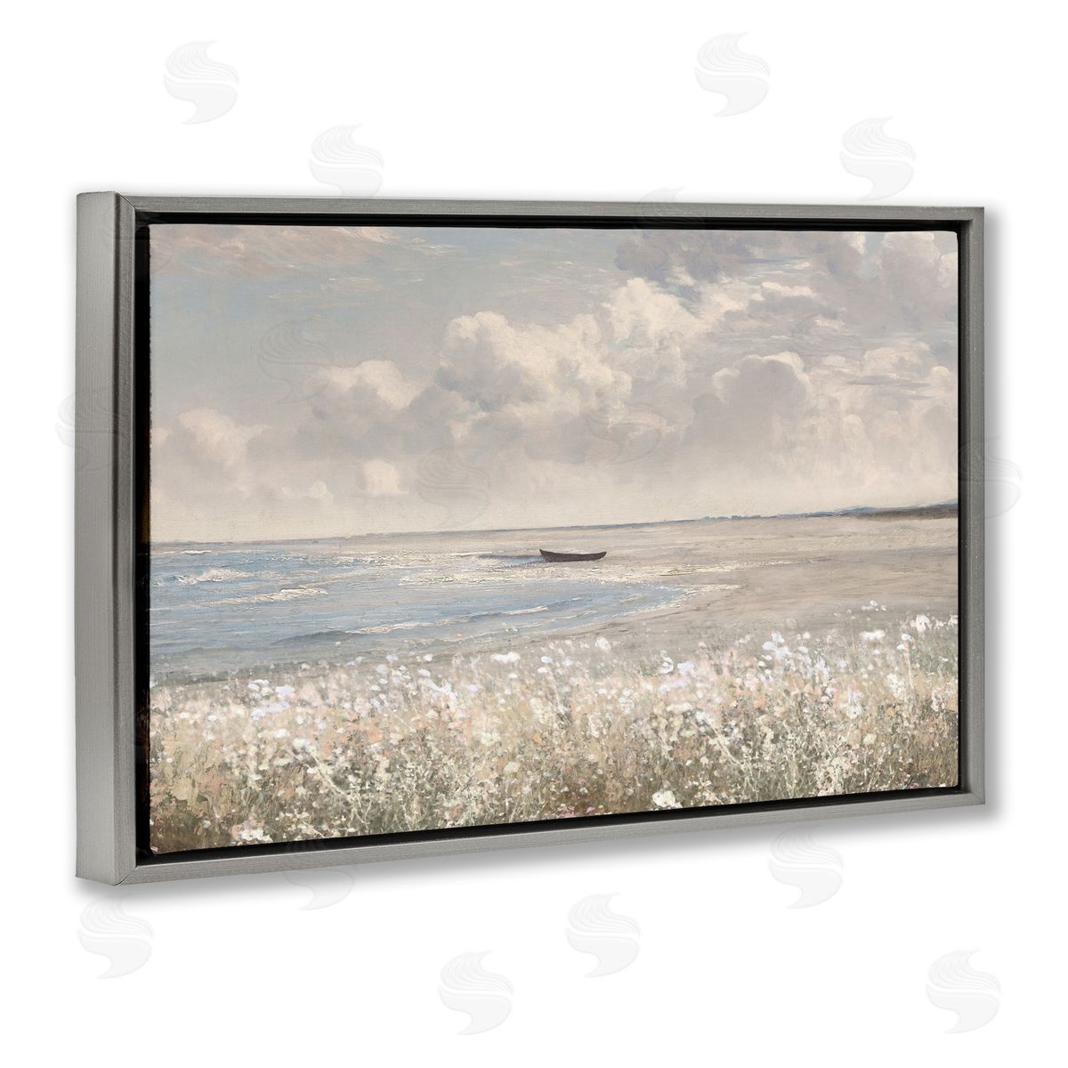 Jesse Carter  Gray Floating Frame Canvas Wall Art Print
