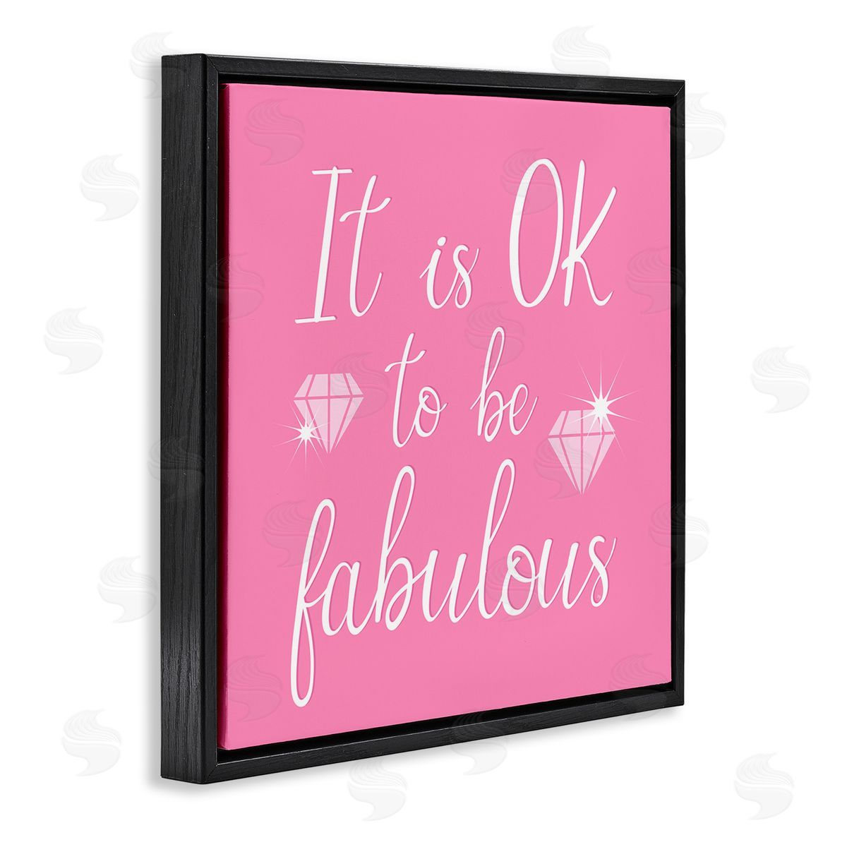Martina Pavlova Ok to be Fabulous Black Floating Frame Canvas Wall Art Print
