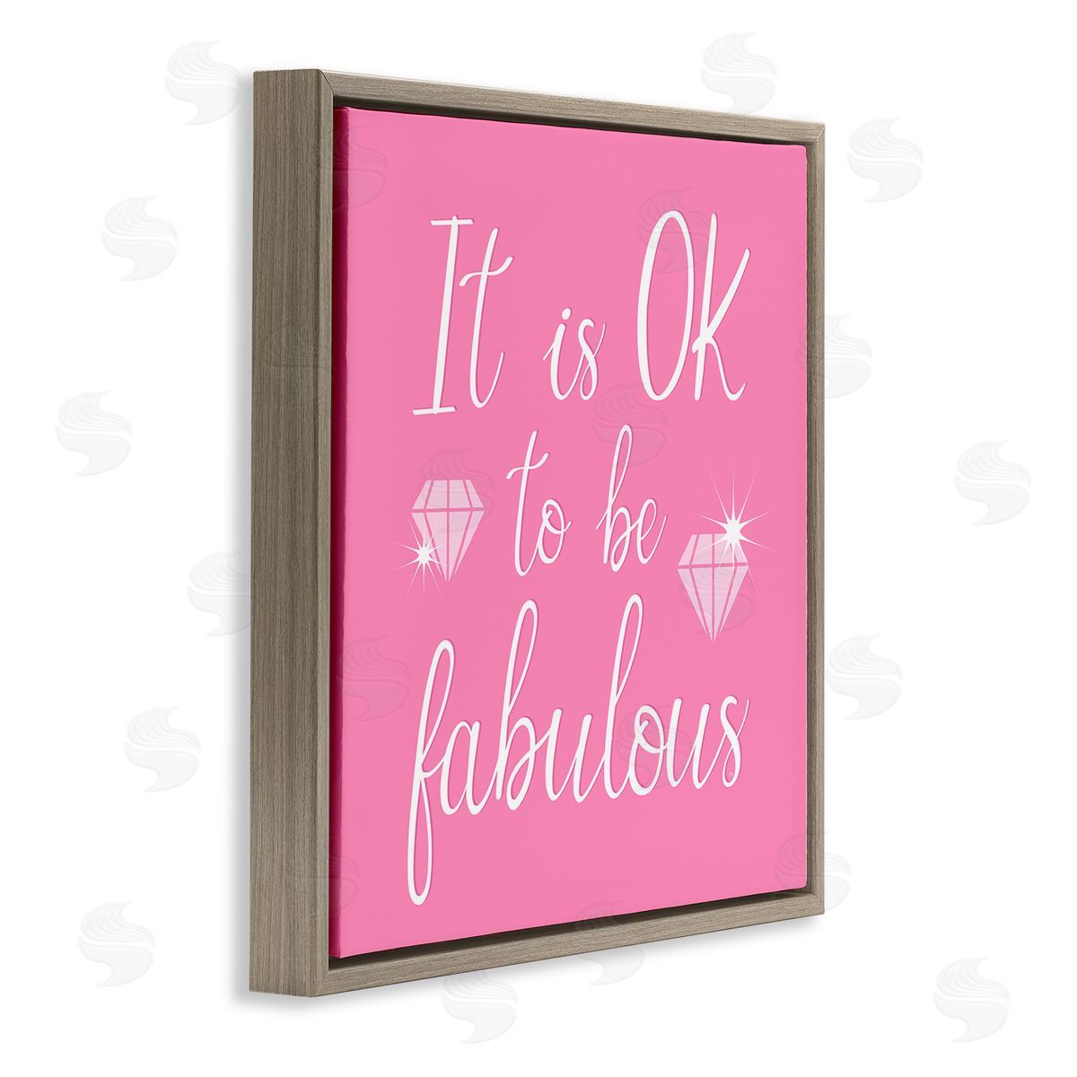 Martina Pavlova Ok to be Fabulous Brown Floating Frame Canvas Wall Art Print