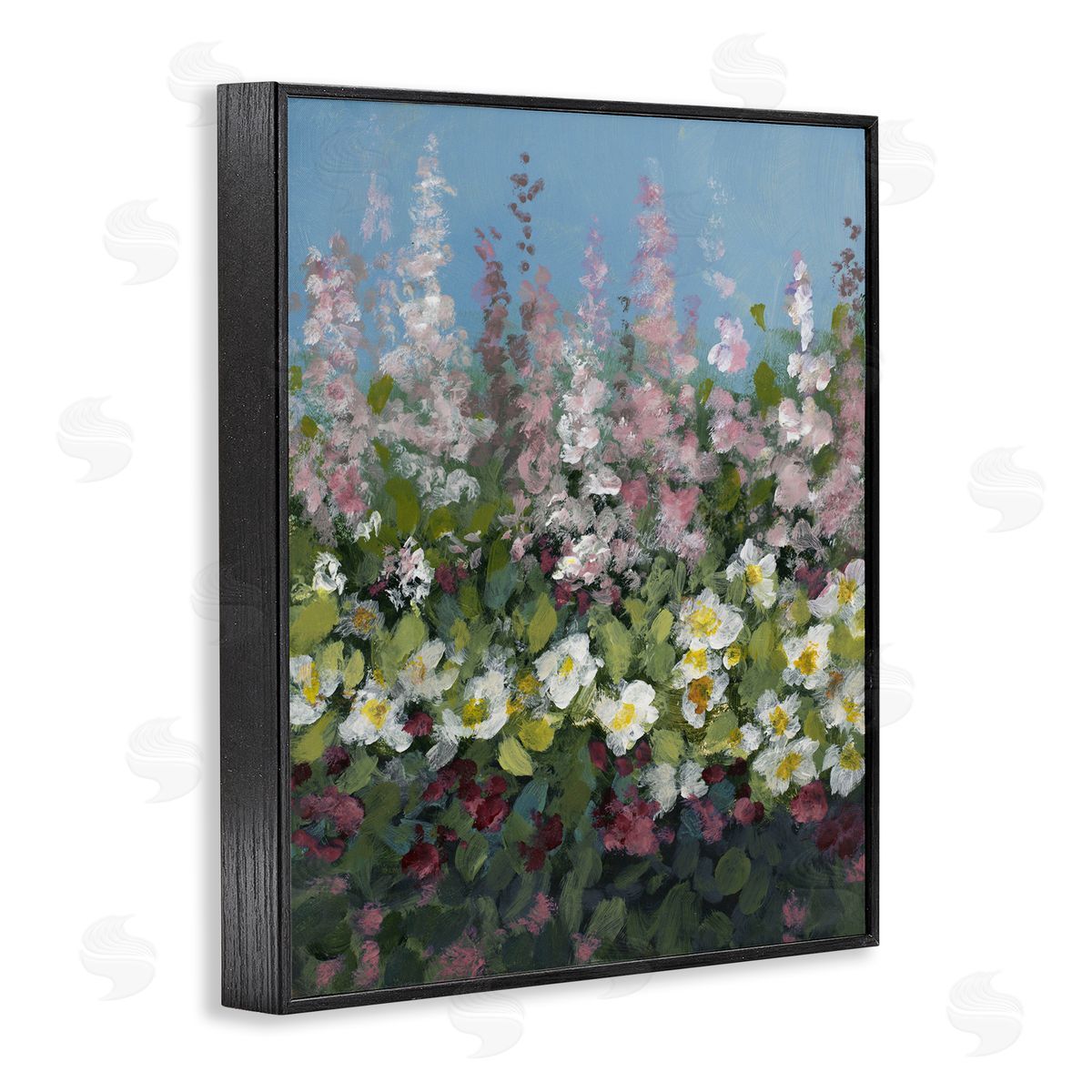 Lanie Loreth Garden Glory Purple Flowers Black Framed Giclee Wall Art Print