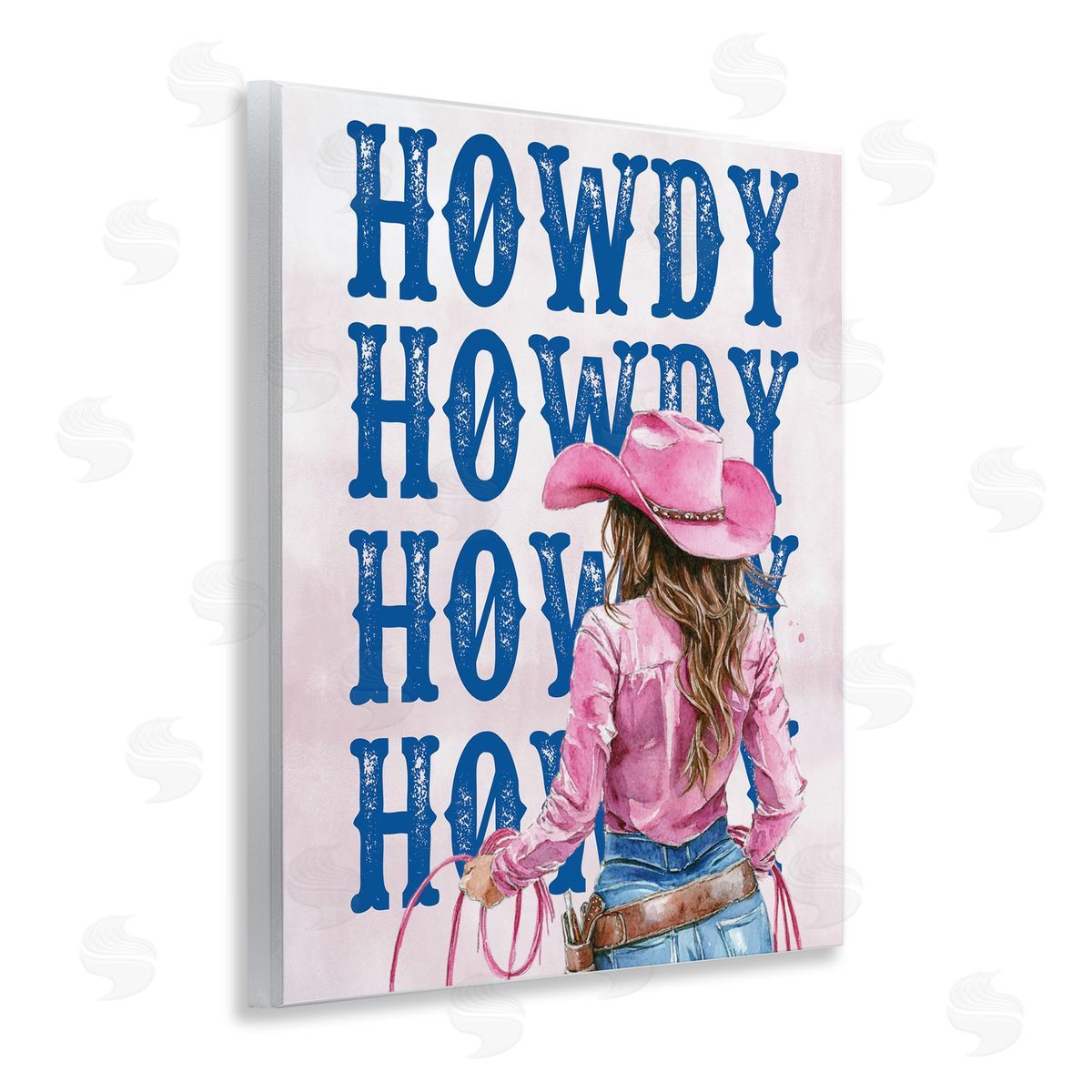 Howdy Cowgirl with Lasso Wood Plaque Wall Art, Home Decor by Lettered and Lined