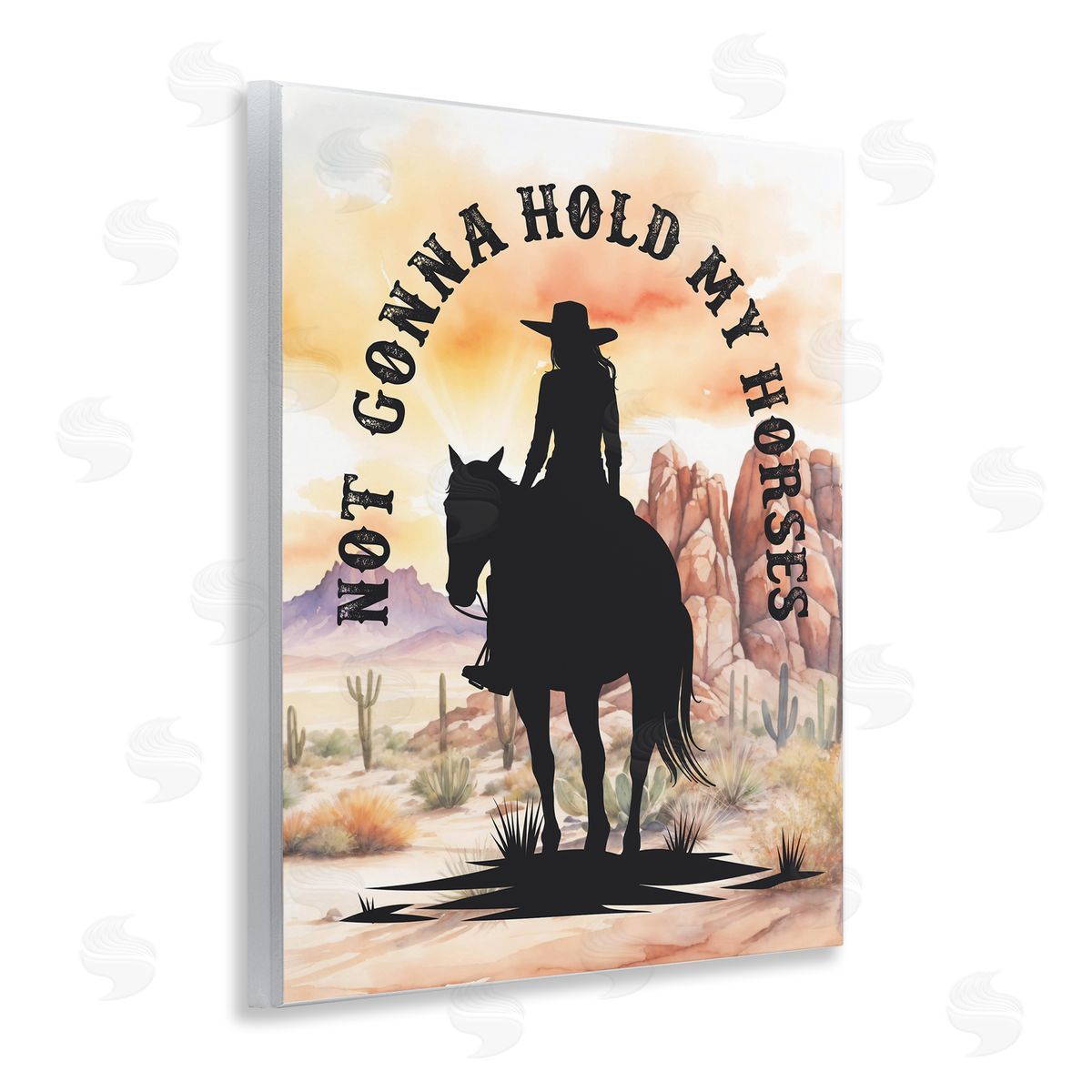 Not Gonna Hold My Horses Wood Plaque Wall Art, Home Decor by Lettered and Lined