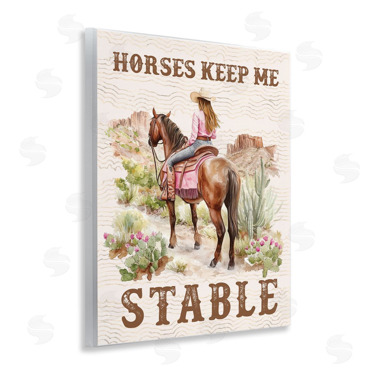 Horses Keep Me Stable Wood Plaque Wall Art, Home Decor by Lettered and Lined
