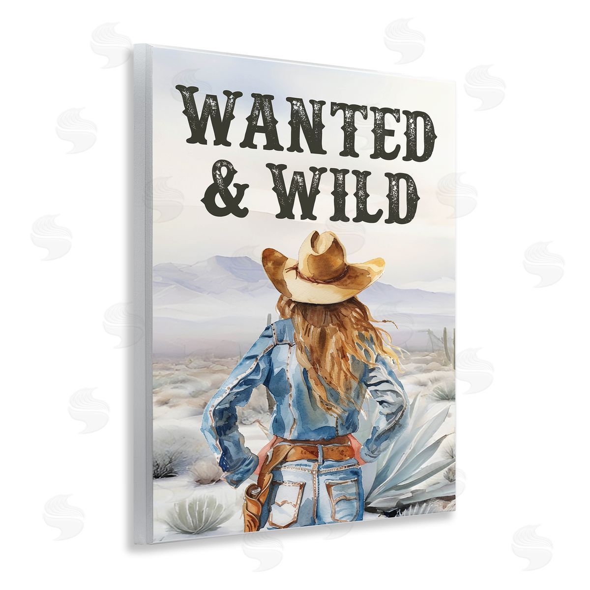 Wanted & Wild Cowgirl Wood Plaque Wall Art, Home Decor by Lettered and Lined