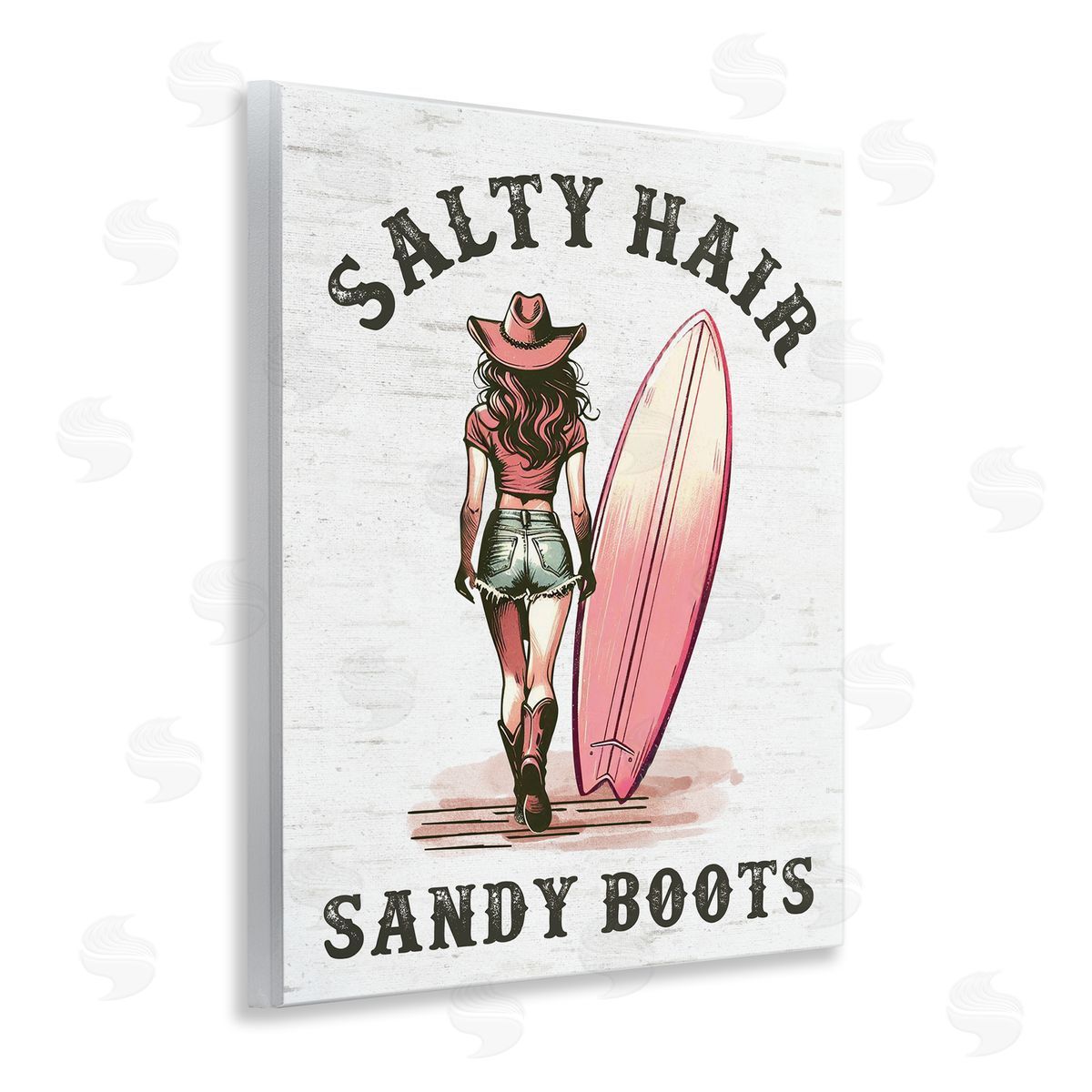 Salty Hair & Sandy Boots Wood Plaque Wall Art, Home Decor by Lettered and Lined
