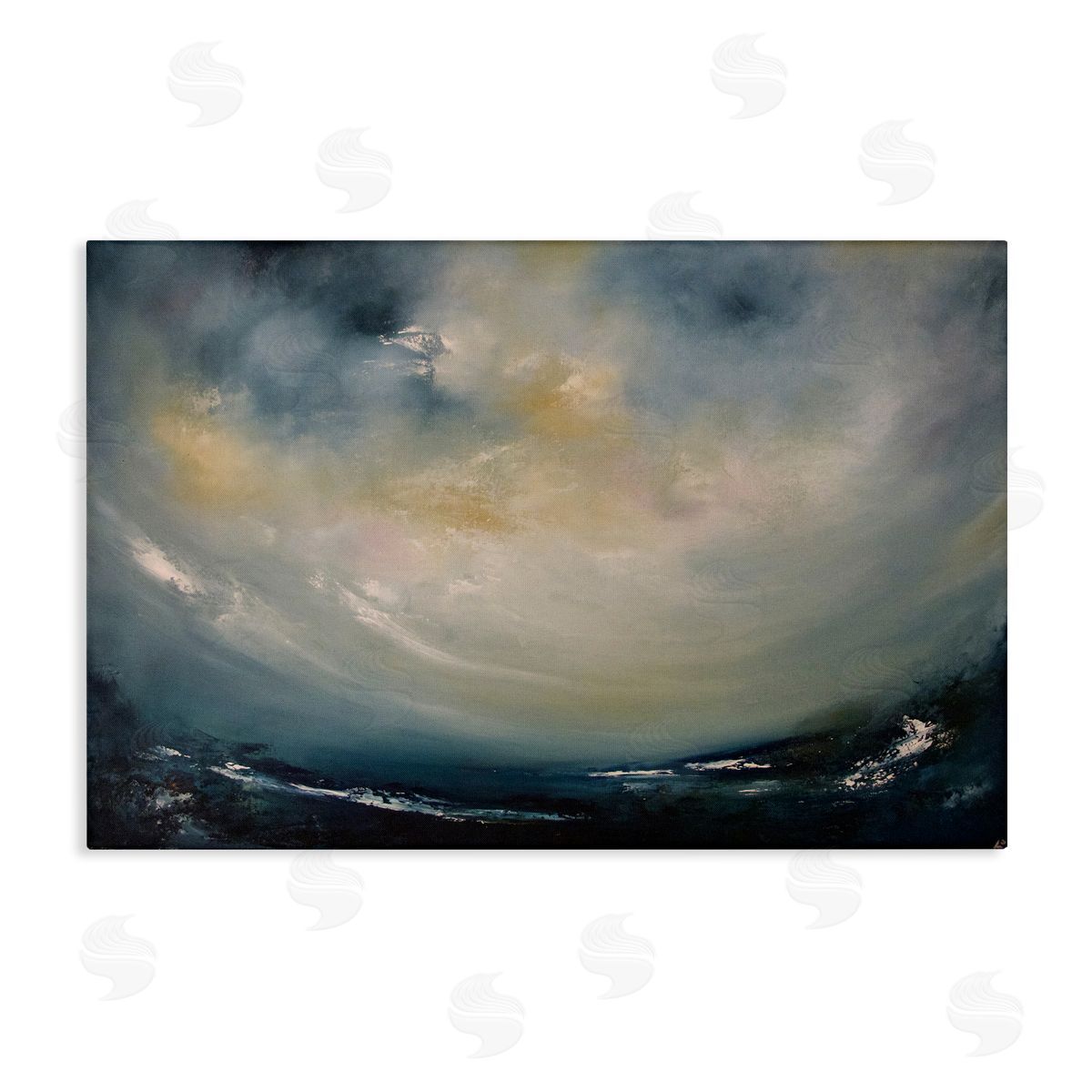 Sun Through Storm Clouds Canvas Wall Art, Home Decor by Lydia Orange