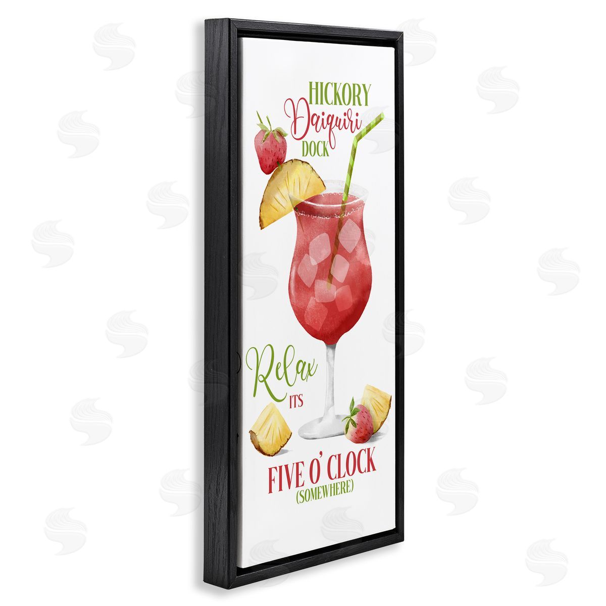 Fun Cocktail Expression Black Floating Frame Canvas Wall Art, Home Decor by Deane Beesley