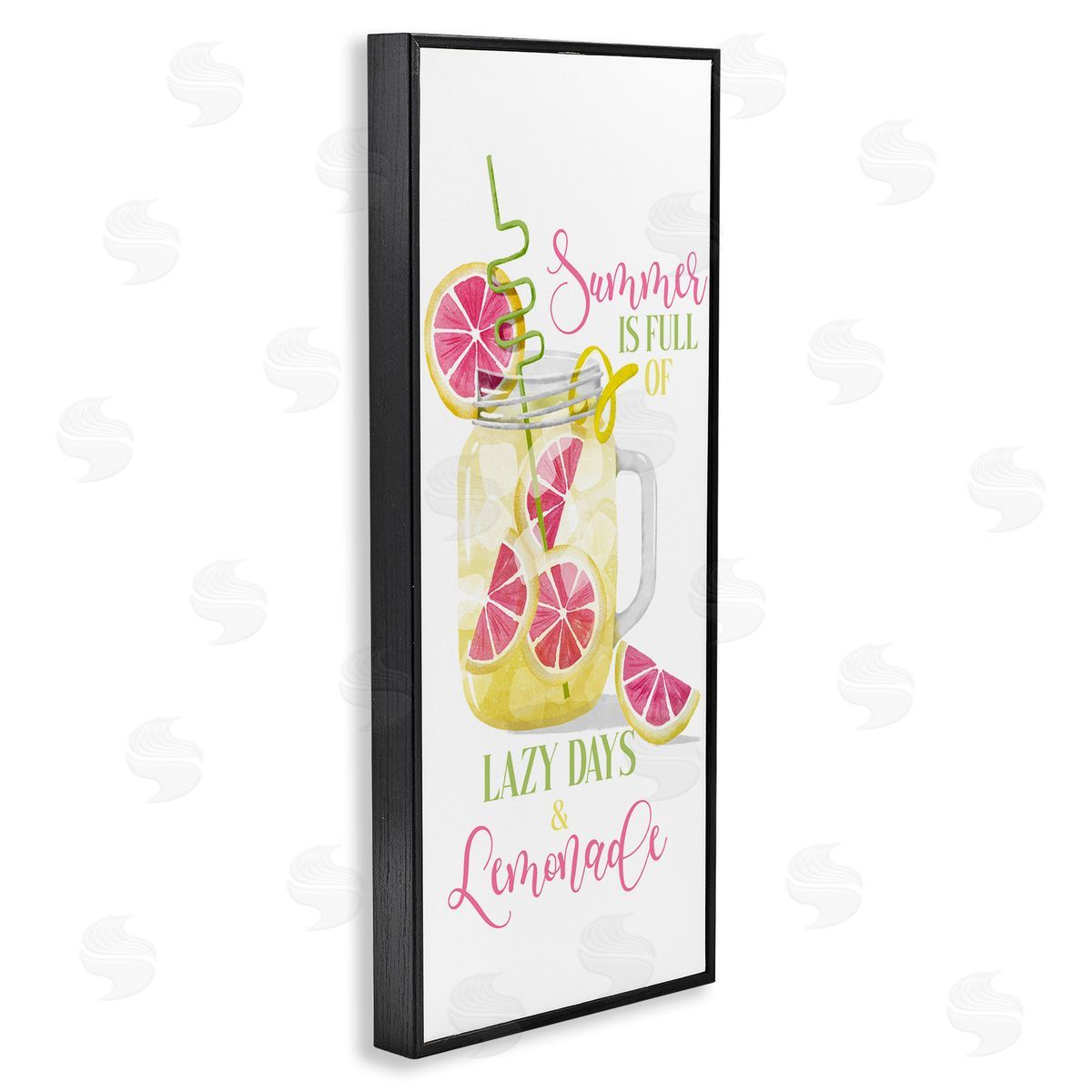 Fun Summer Lemonade Black Frame Print Wall Art, Home Decor by Deane Beesley