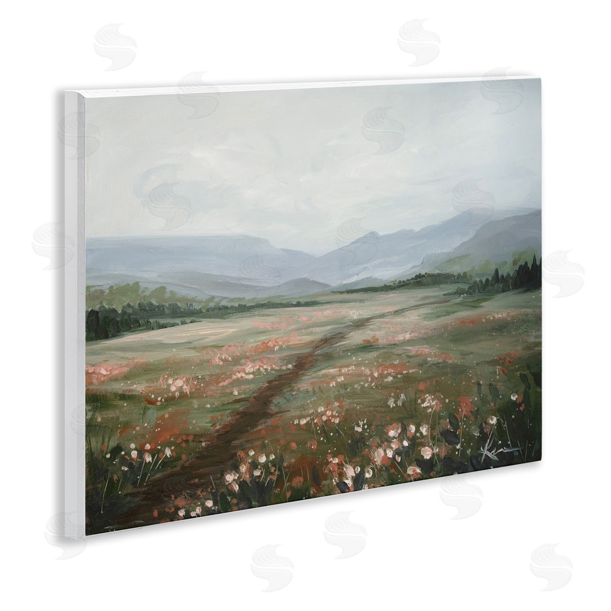 Path Through Rolling Meadow Wood Plaque Wall Art, Home Decor by Lindsay Kivi Fine Art