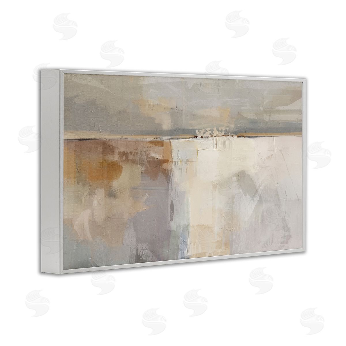 Shimmering Meadow Illusion White Frame Print Wall Art, Home Decor by Nina Blue
