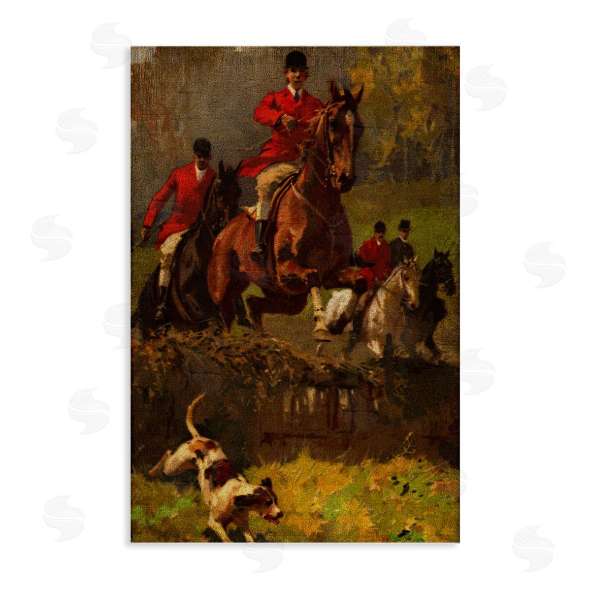 Classic Hunting Dog Scene Canvas Wall Art, Home Decor by Tina Higgins Designs, Inc.