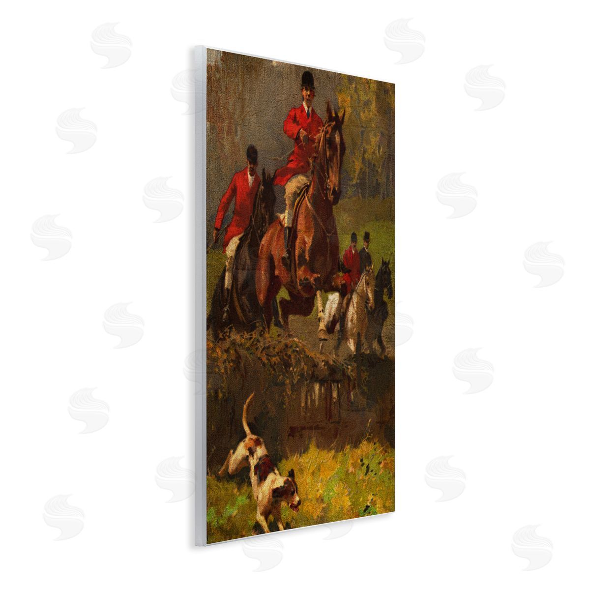 Classic Hunting Dog Scene Wood Plaque Wall Art, Home Decor by Tina Higgins Designs, Inc.