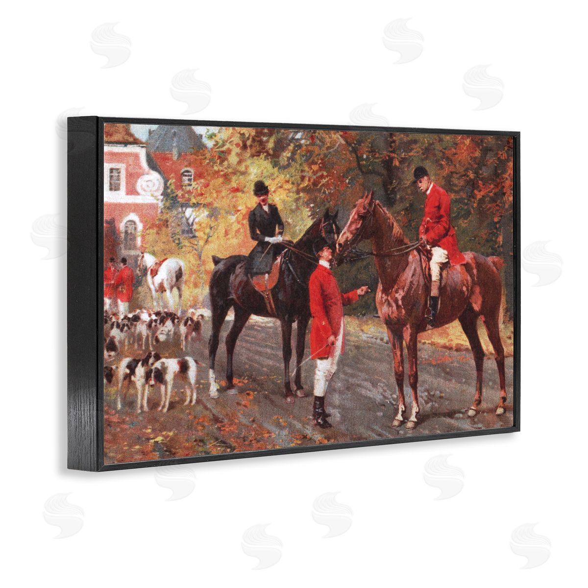 Vintage Horses & Jockeys Black Frame Print Wall Art, Home Decor by Tina Higgins Designs, Inc.