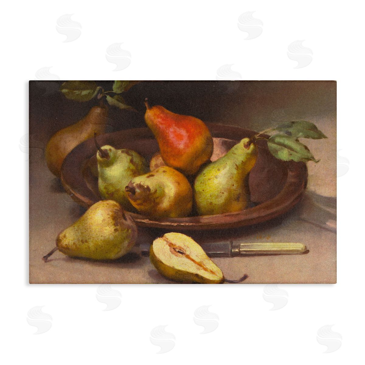 Classic Pears Still Life Canvas Wall Art, Home Decor by Tina Higgins Designs, Inc.