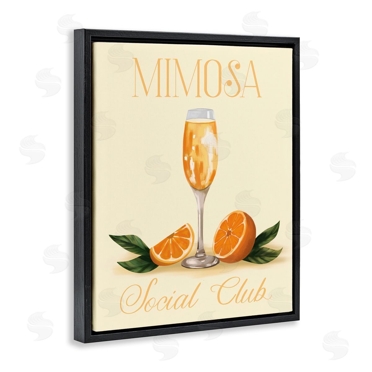 Mimosa Social Club Black Floating Frame Canvas Wall Art, Home Decor by Hey Bre! Creative Studio