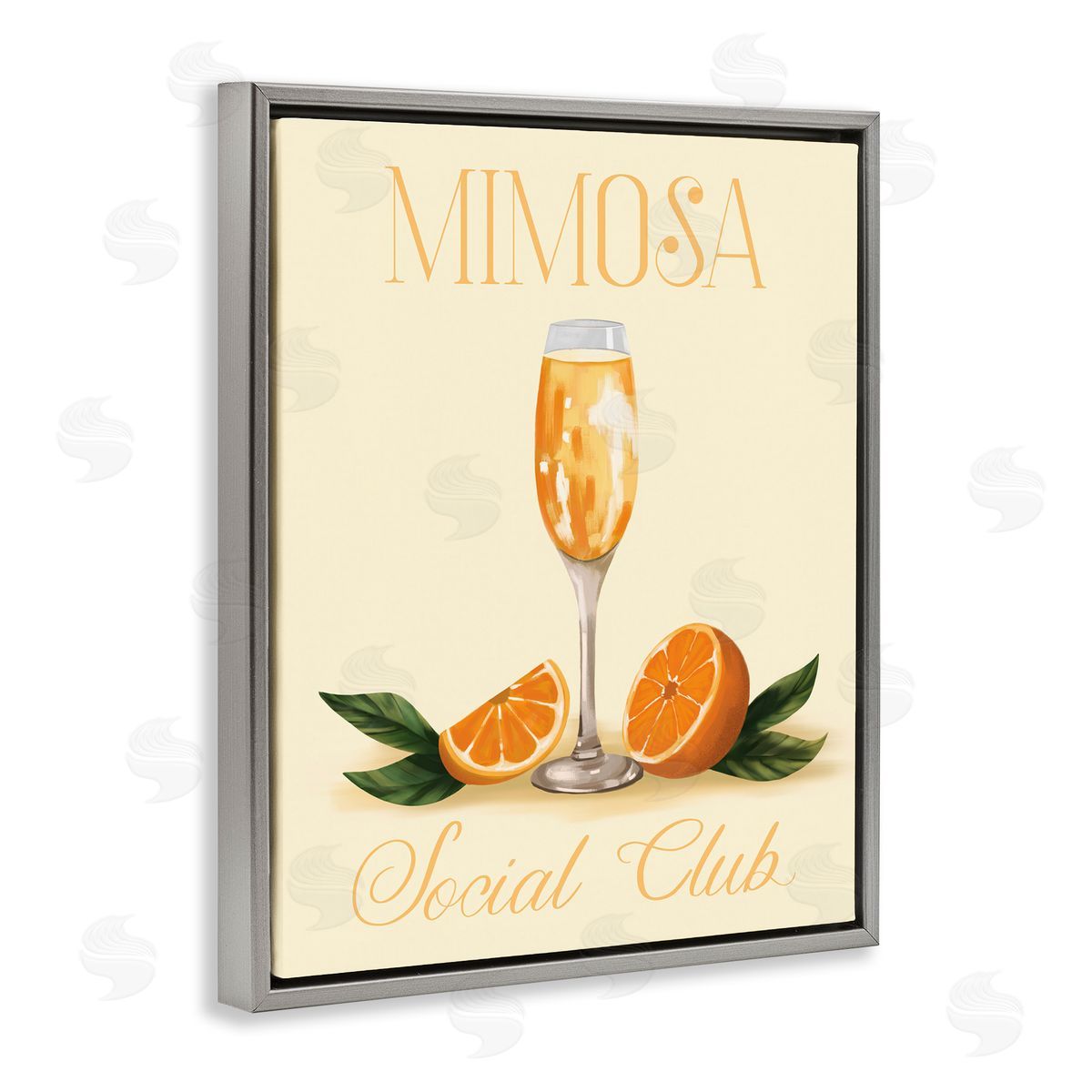 Mimosa Social Club Grey Floating Frame Canvas Wall Art, Home Decor by Hey Bre! Creative Studio