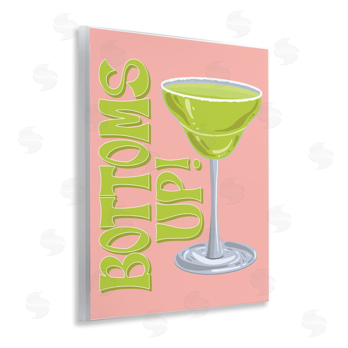 Bottoms Up Cocktail Wood Plaque Wall Art, Home Decor by Hey Bre! Creative Studio