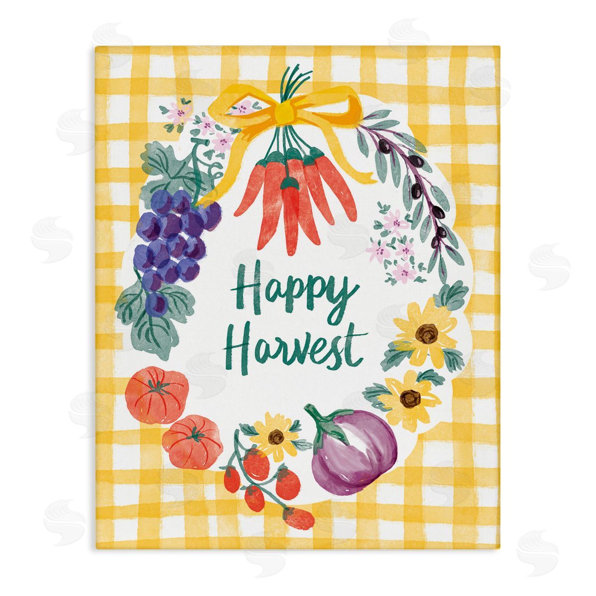 stupell industries Be Ni La | Happy Harvest Kitchen Wall Art