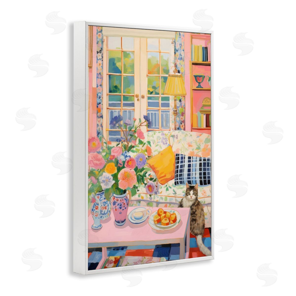 Invited Guest Interior White Frame Print Wall Art, Home Decor by LSR Design Studio