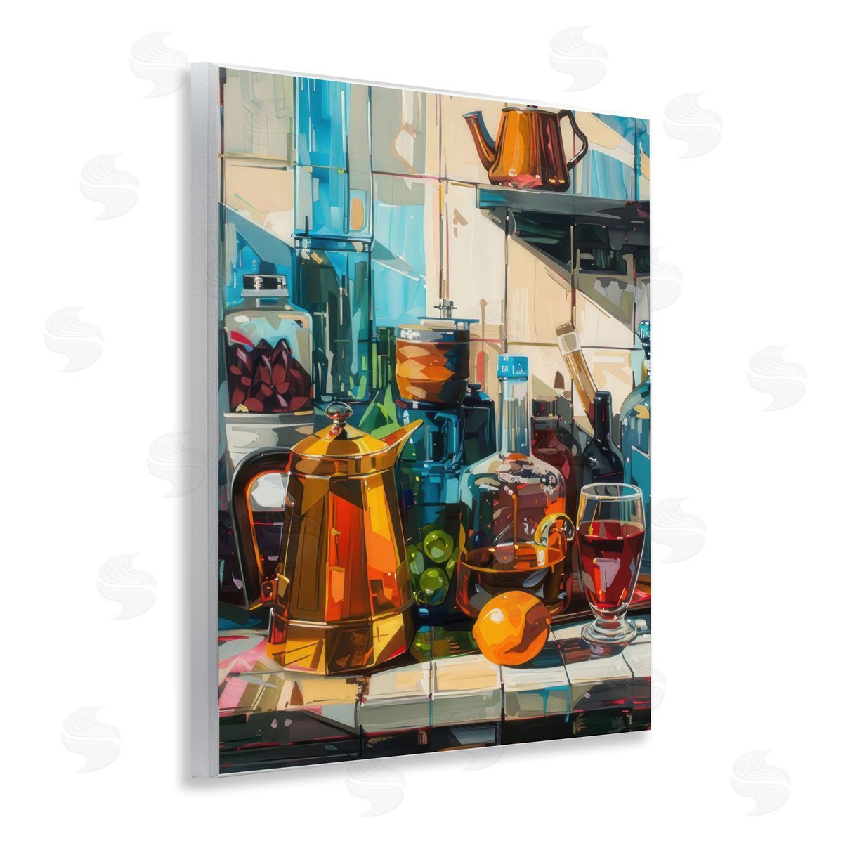 Kitchen Counter Cocktails Wood Plaque Wall Art, Home Decor by LSR Design Studio