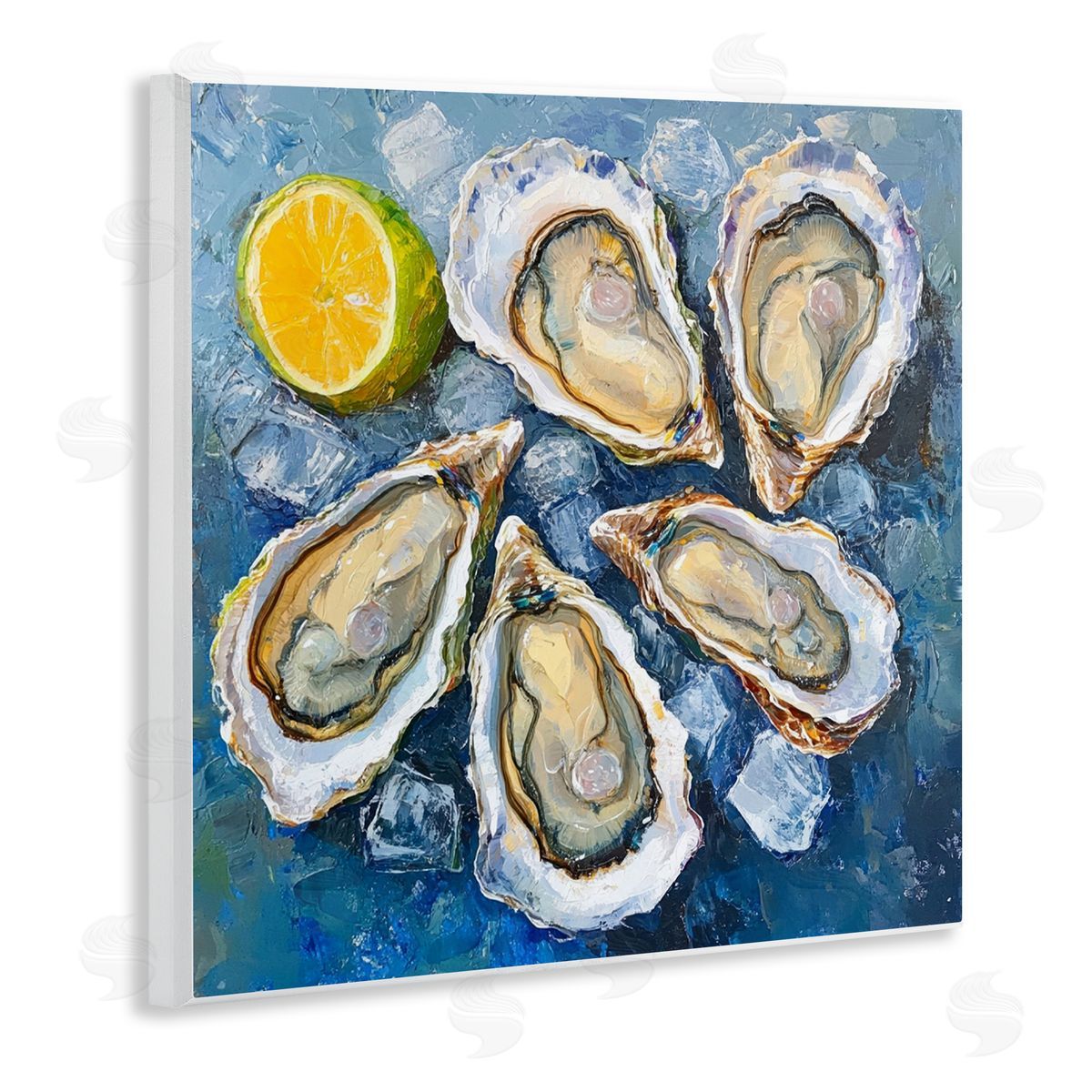 Lemon & Oysters Seafood Wood Plaque Wall Art, Home Decor by LSR Design Studio