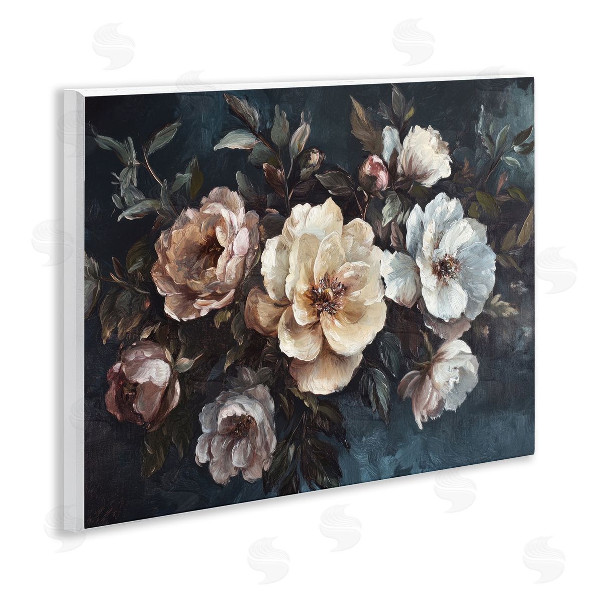 Bold Vintage Blooms Wood Plaque Wall Art, Home Decor by Petal Prints Design