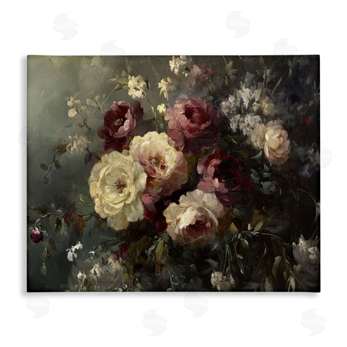 Floral Decadence Bouquet Canvas Wall Art, Home Decor by Petal Prints Design