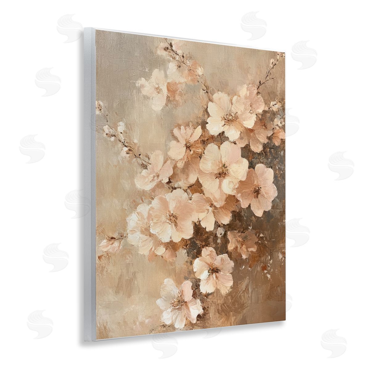 Blooming Cherry Blossoms Wood Plaque Wall Art, Home Decor by Petal Prints Design