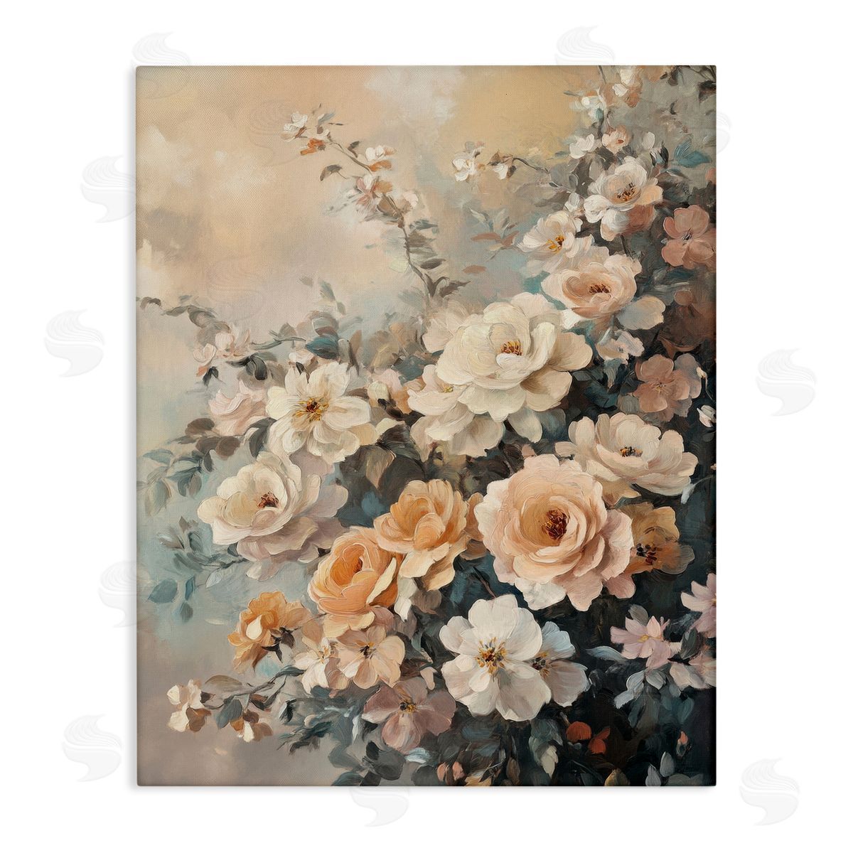 Dreamy Rosy Florals Canvas Wall Art, Home Decor by Petal Prints Design
