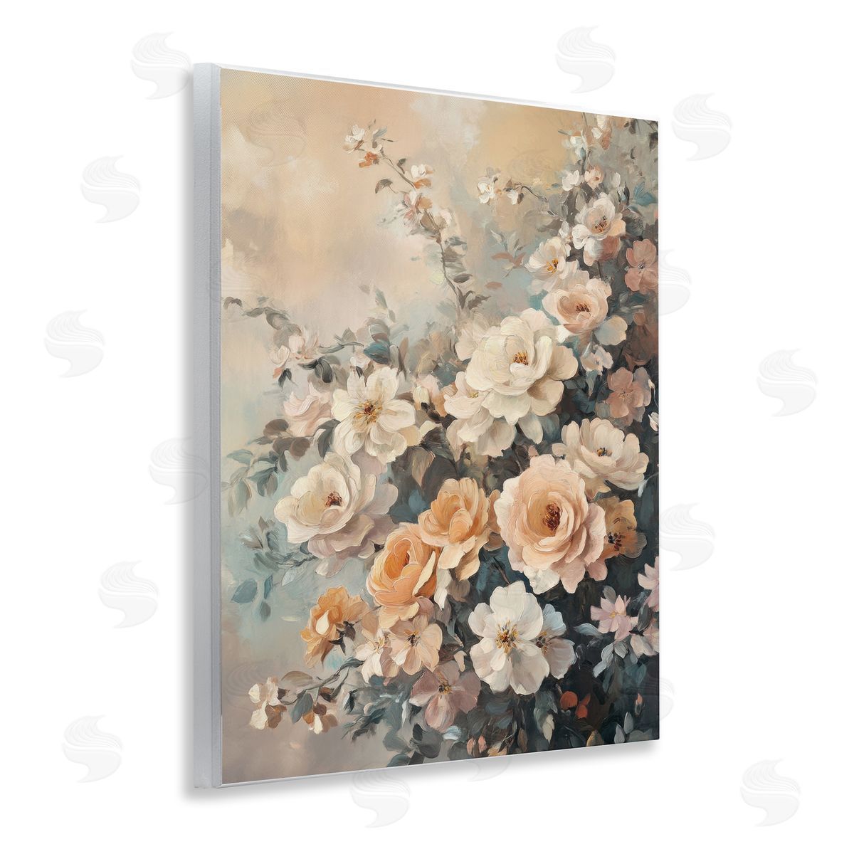 Dreamy Rosy Florals Wood Plaque Wall Art, Home Decor by Petal Prints Design