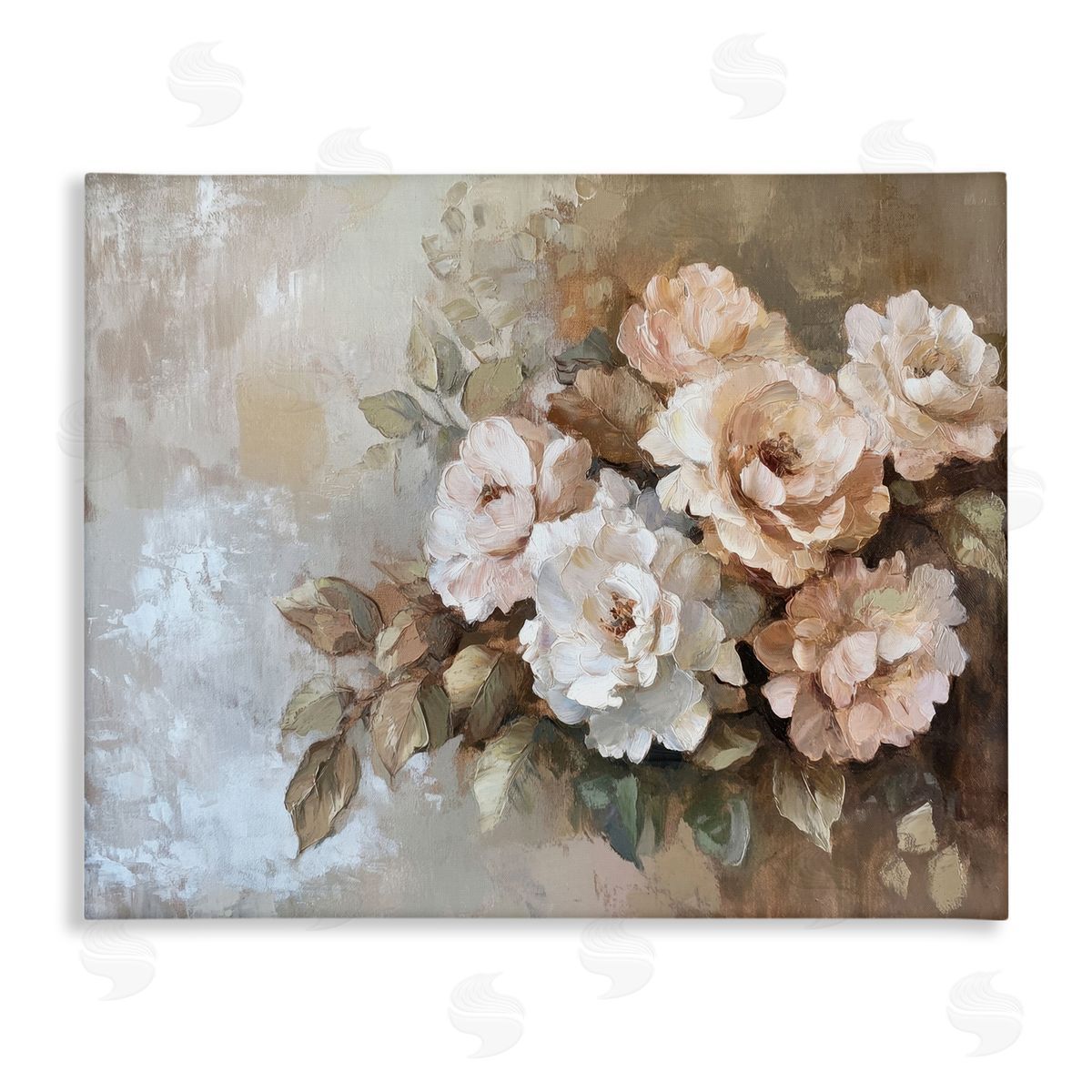 Pastel Budding Blooms Canvas Wall Art, Home Decor by Petal Prints Design