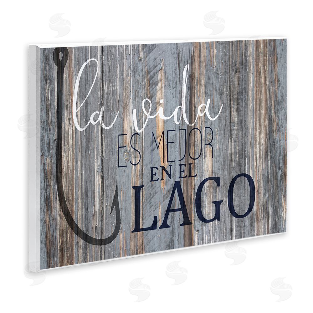 Kim Allen Mejor en el Lago Azul Wooden Wall Plaque Art Print
