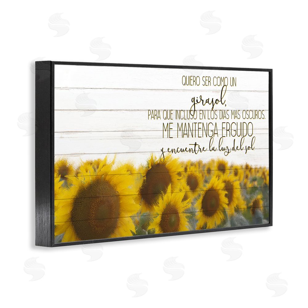 Kim Allen Quiero Ser Como un Girasol Black Framed Giclee Wall Art Print