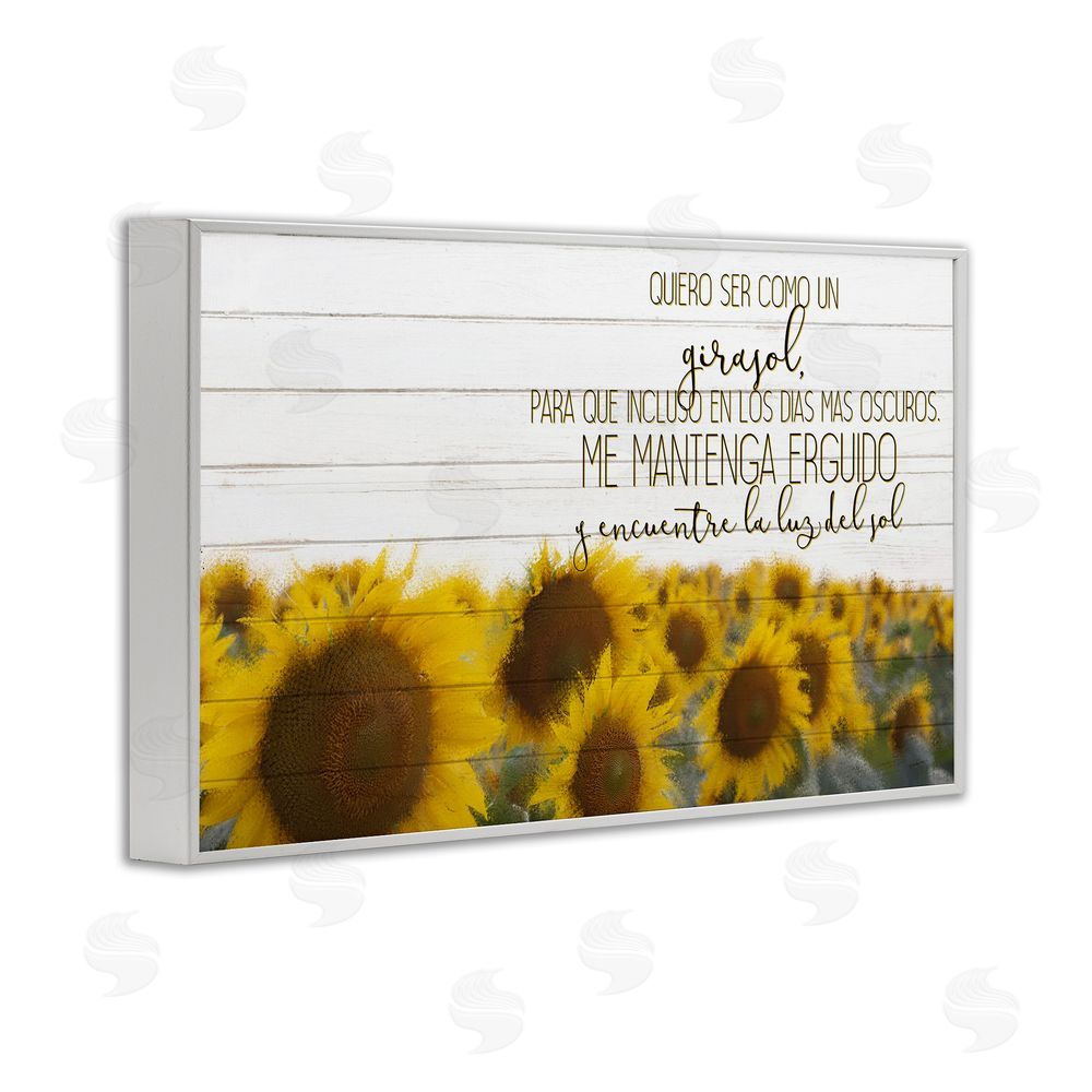 Kim Allen Quiero Ser Como un Girasol White Framed Giclee Wall Art Print