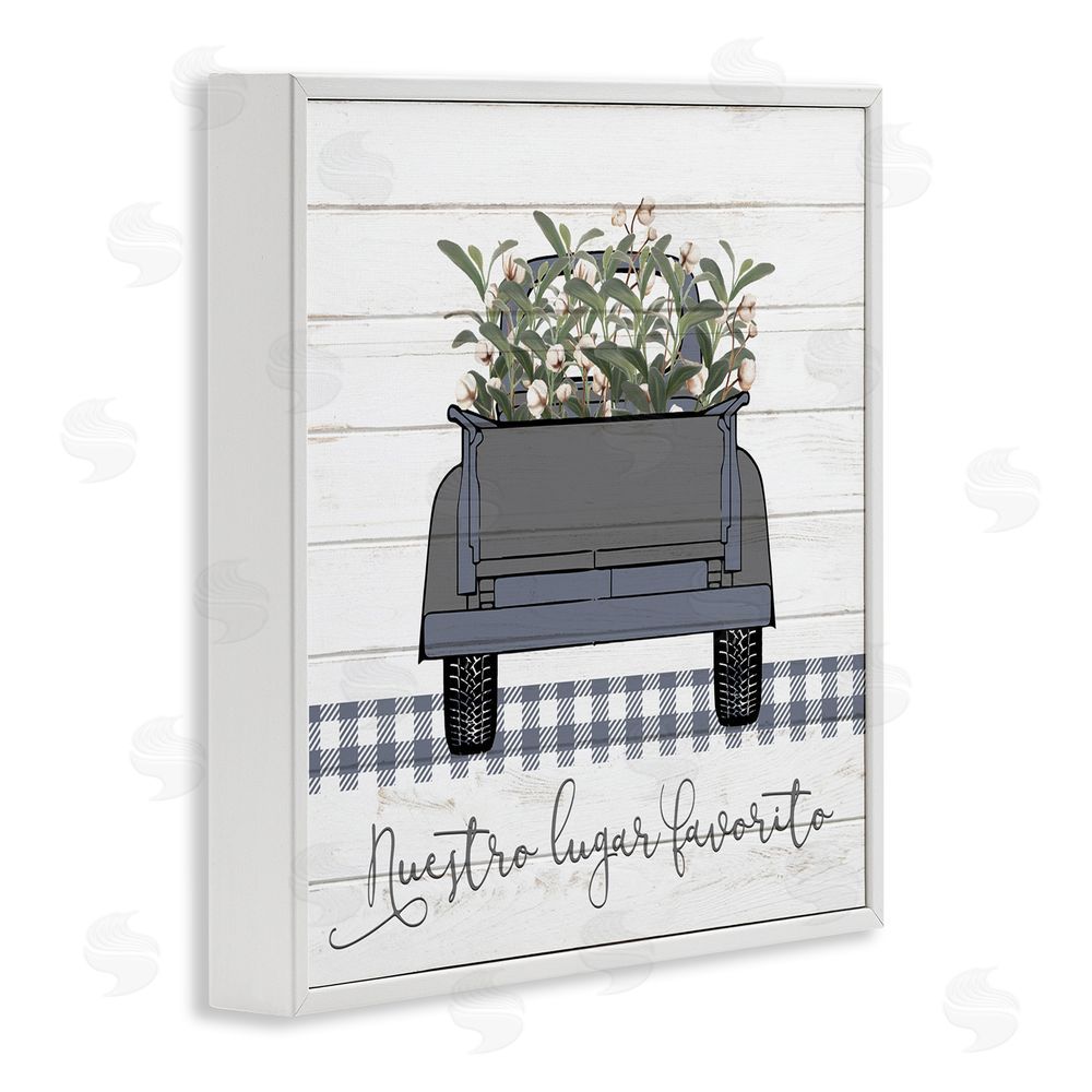 Kim Allen Nuestro Lugar Favorito con Camión White Framed Giclee Wall Art Print