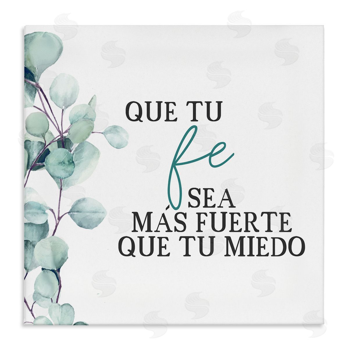 Kim Allen Que Tu Fe Sea Más Fuerte Canvas Wall Art Print