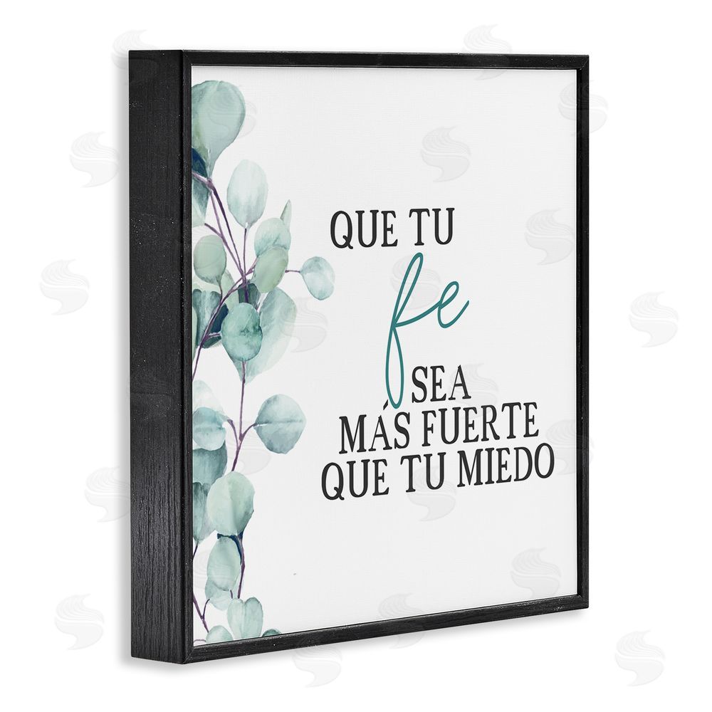 Kim Allen Que Tu Fe Sea Más Fuerte Black Framed Giclee Wall Art Print