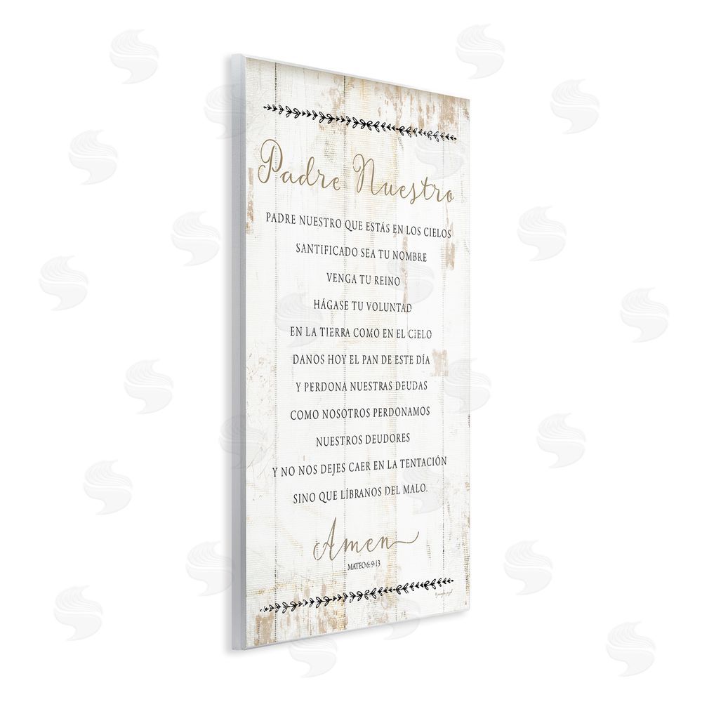 Jennifer Pugh Padre Nuestro Oración Wooden Wall Plaque Art Print