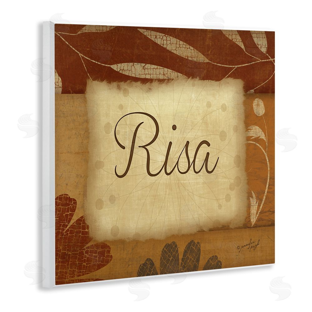 Jennifer Pugh Risa con Flores Tradicionales Wooden Wall Plaque Art Print