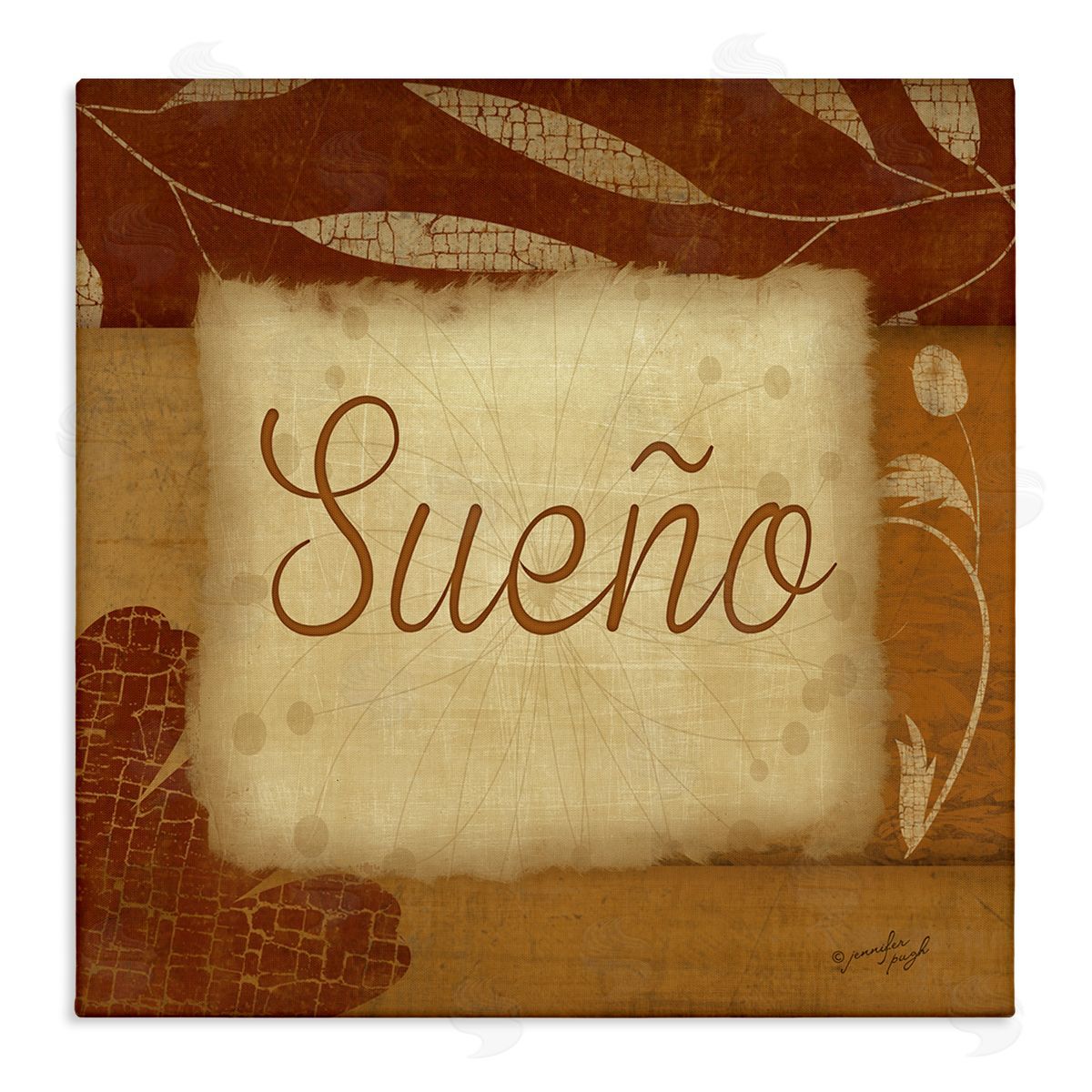 Jennifer Pugh Sueño con Flores Tradicionales Canvas Wall Art Print