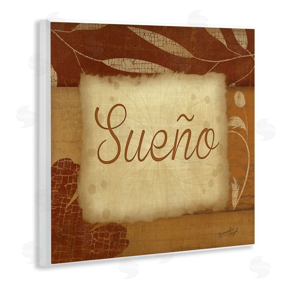 Jennifer Pugh Sueño con Flores Tradicionales Wooden Wall Plaque Art Print