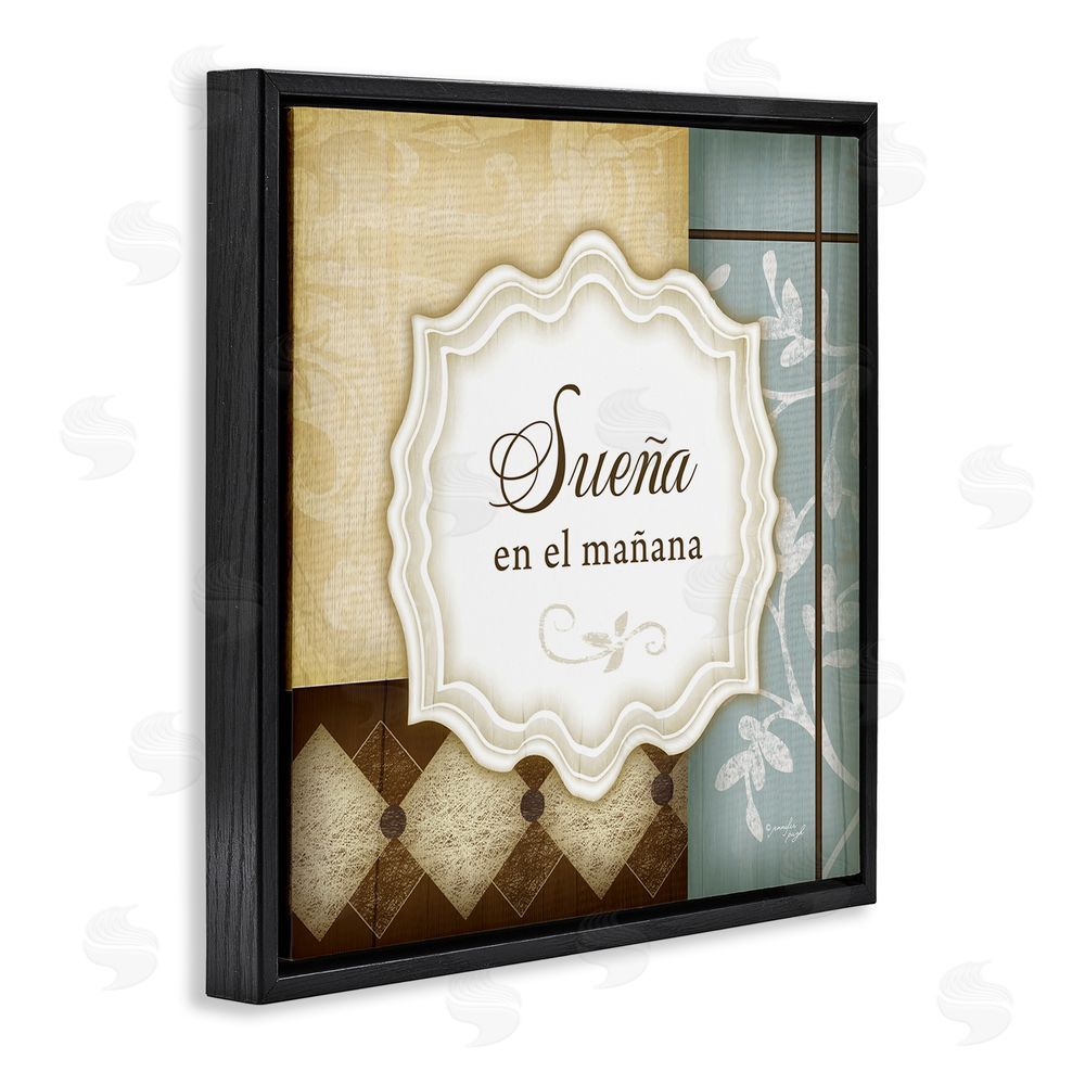 Jennifer Pugh Sueña en el Mañana Black Floating Frame Canvas Wall Art Print