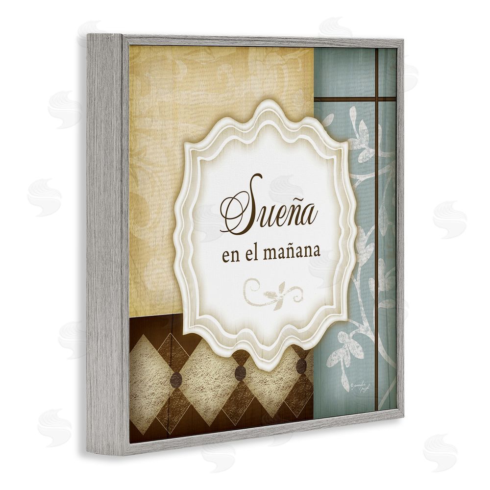 Jennifer Pugh Sueña en el Mañana Gray Framed Giclee Wall Art Print