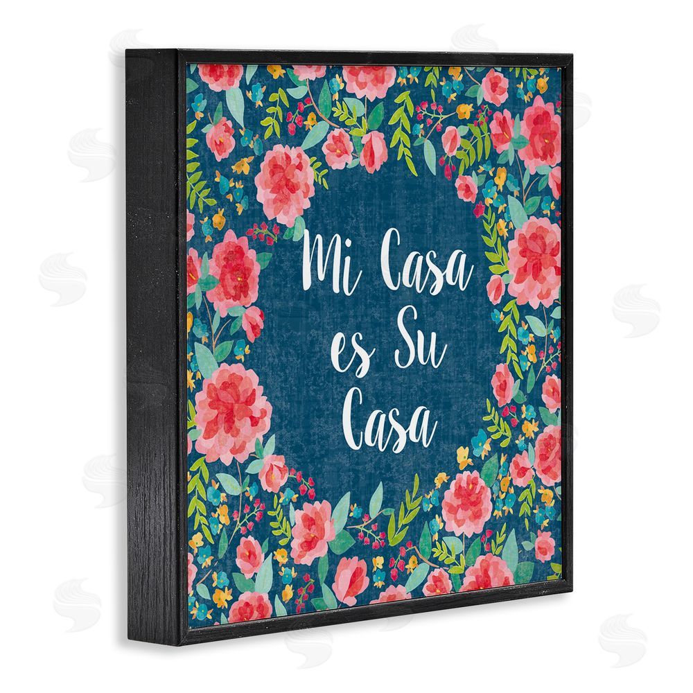 Harriet Sussman Su Casa Flores Rosas Black Framed Giclee Wall Art Print